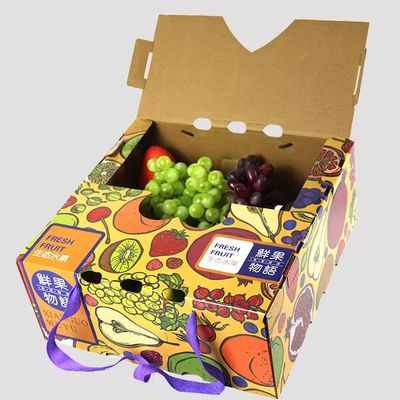 Caixas de envio imprimindo feitas sob encomenda vegetais da caixa das caixas de embalagem do cartão para o fruto
