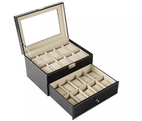 caixas de empacotamento de empacotamento de madeira ISO9001 do relógio da coleção das caixas do MDF 20pcs