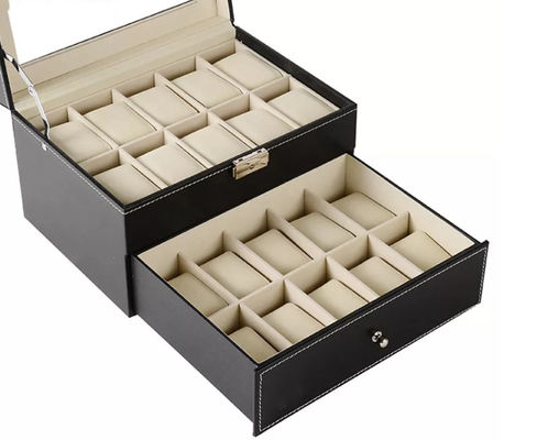 caixas de empacotamento de empacotamento de madeira ISO9001 do relógio da coleção das caixas do MDF 20pcs