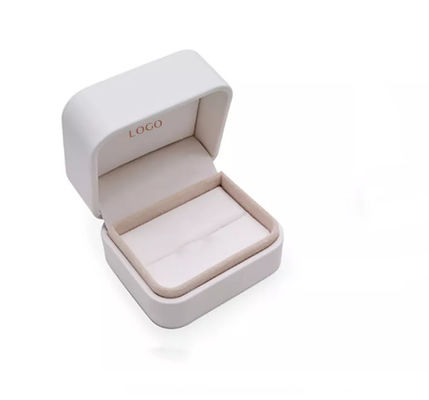 Guardas-joias magnéticas ISO9001 do couro sintético do ODM Ring Gift Boxes Logo Printed