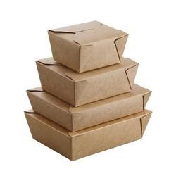 Caixa biodegradável descartável do empacotamento de fast food da caixa 800ml do empacotamento de alimento do ODM
