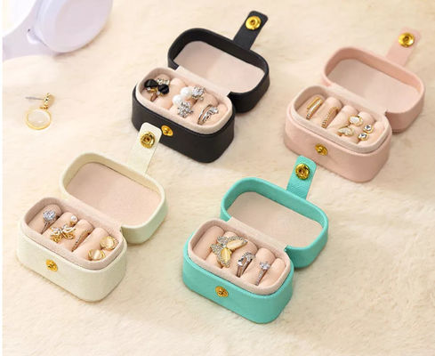 O ODM Mini Travel Jewelry Box Organizer grava o GV portátil de couro do plutônio
