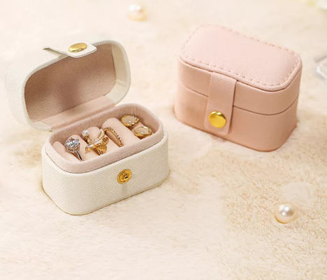 O ODM Mini Travel Jewelry Box Organizer grava o GV portátil de couro do plutônio