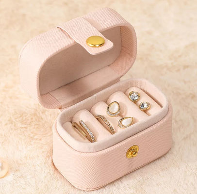 O ODM Mini Travel Jewelry Box Organizer grava o GV portátil de couro do plutônio