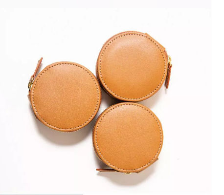 QC de couro minimalista Mini Jewelry Box With Zipper Deboss da caixa do plutônio