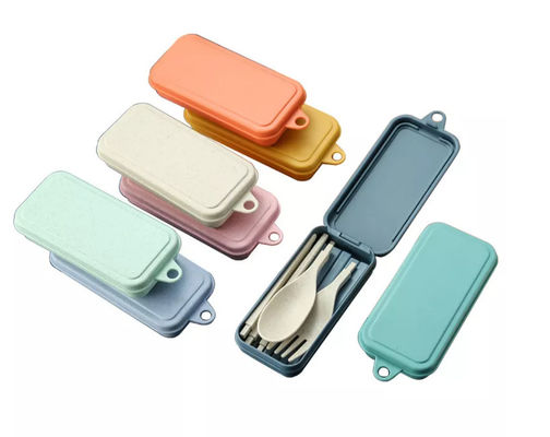 Curso de empacotamento da caixa do grupo de jantar de 3 partes com utensílios de mesa de dobramento de Spork dos hashis