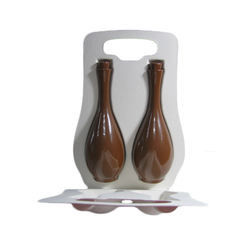 A polpa da cana-de-açúcar moldou o presente da garrafa de vinho que empacota o vinho do ISO que empacota para o transporte