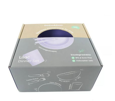 Logo Folding Cardboard Box Packaging feito sob encomenda para a louça dos utensílios de mesa