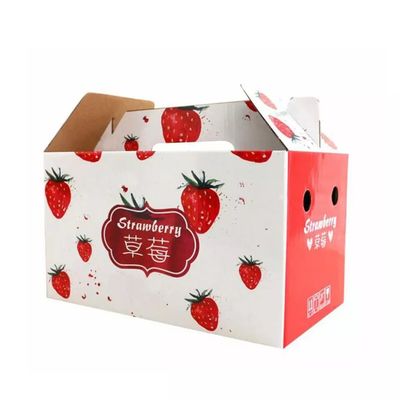 Embalagem de caixa de frutas frescas e vegetais de papelão ondulado reciclável
