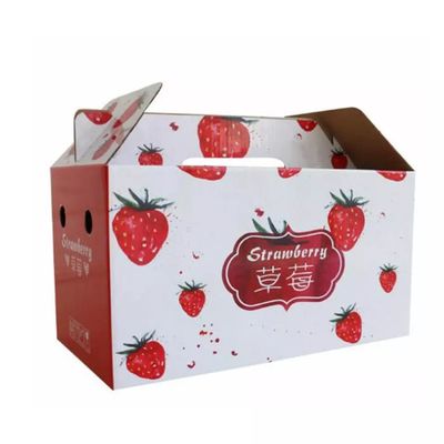 Embalagem de caixa de frutas frescas e vegetais de papelão ondulado reciclável