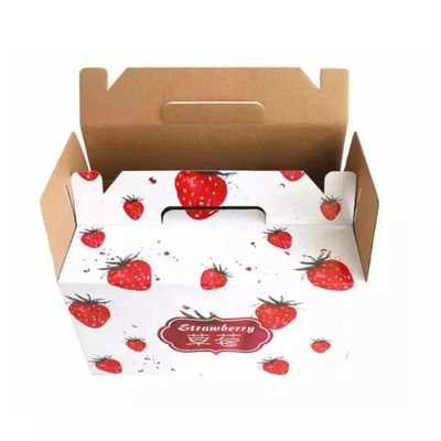 Embalagem de caixa de frutas frescas e vegetais de papelão ondulado reciclável