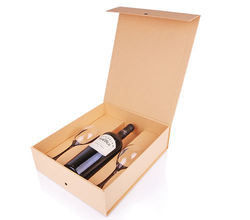 Presente de empacotamento de vidro magnético de 3 caixas do vinho da garrafa com divisores