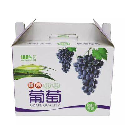 Caixa de embalagem Dia9cm*H16cm reciclável das uvas do cartão ondulado