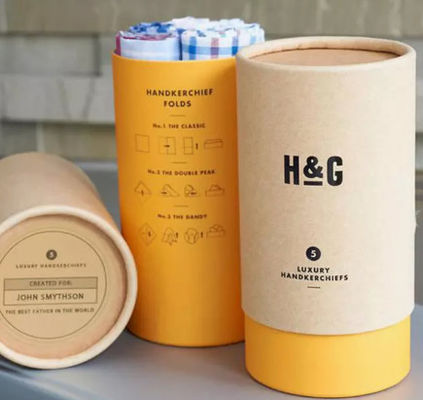 Cilindros de Embalagem de Papelão Reciclado 600GSM 900GSM Caixa Tubo de Papel Kraft