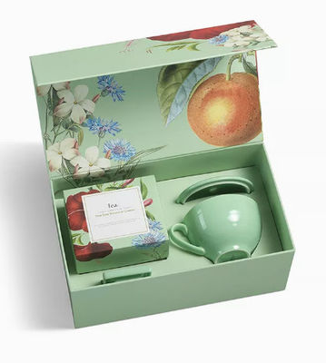 Caixa de presente feito a mão feita sob encomenda do grupo de chá de Logo Printed Cardboard Tea Boxes