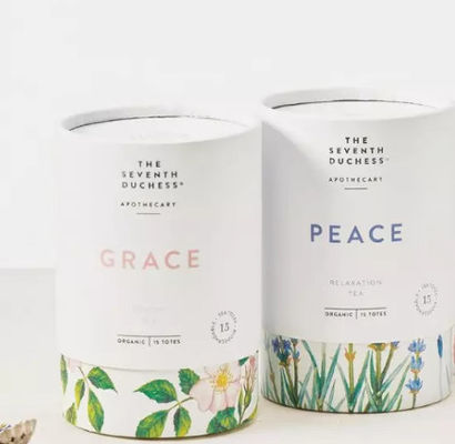 O produto comestível reciclou a caixa de empacotamento do café do cilindro das caixas do chá do cartão