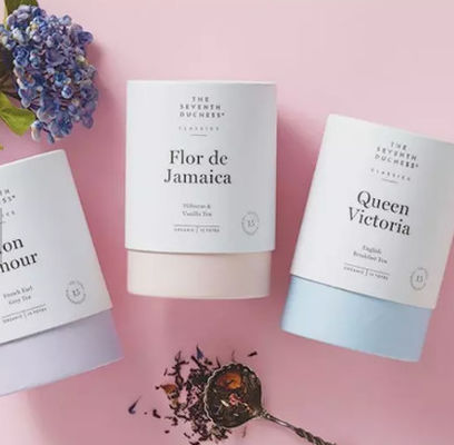O produto comestível reciclou a caixa de empacotamento do café do cilindro das caixas do chá do cartão
