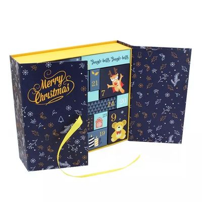 ODM retangular Advent Calendar Boxes do OEM das caixas de presente do cartão do Natal