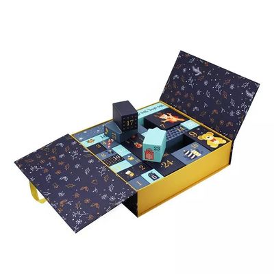 ODM retangular Advent Calendar Boxes do OEM das caixas de presente do cartão do Natal