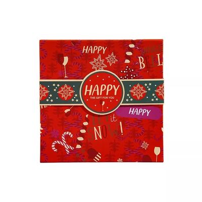 Natal decorativo imprimindo feito sob encomenda Eve Box das caixas de presente do cartão do Natal