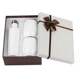 Conjunto de presente de taça de vinho 500 ml 12 onças caixa sem haste de aço inoxidável isolada sublimação