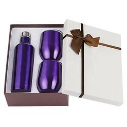 Conjunto de presente de taça de vinho 500 ml 12 onças caixa sem haste de aço inoxidável isolada sublimação