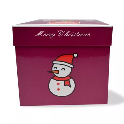 CMYK deslocou caixas de presente imprimindo do cartão do Natal 6 x 3,5 x 3,5 polegadas