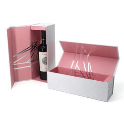 Caixa de presente do cartão para o prêmio da cor de Champagne Bottle CMYK dobrável