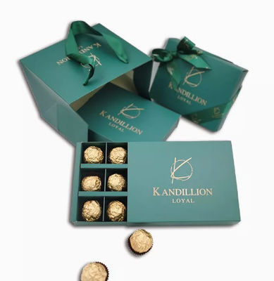 OEM que empacota a caixa de presente de papel doce do chocolate de Pantone da placa de marfim da caixa