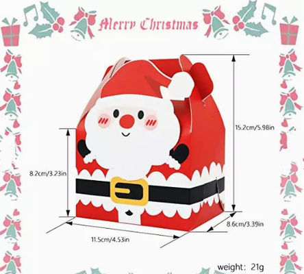 Gravure que imprime a caixa do ornamento do Natal das caixas de presente de cartão 12*10cm do Natal